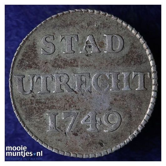 Stad Utrecht - Zilveren duit - 1739 (kant A)