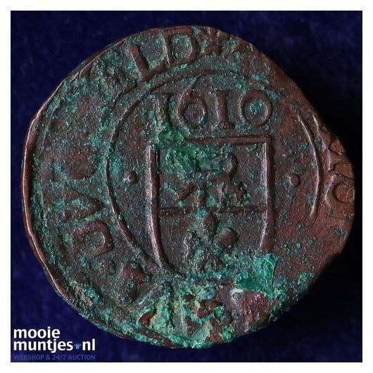 Roermond - Achtste stuiver of duit van 6 mijten - 1610 (kant A)