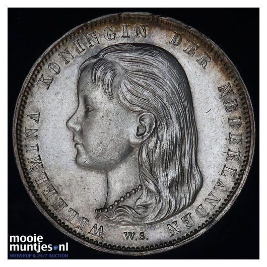 1 gulden - Wilhelmina - 1892 (kant B)