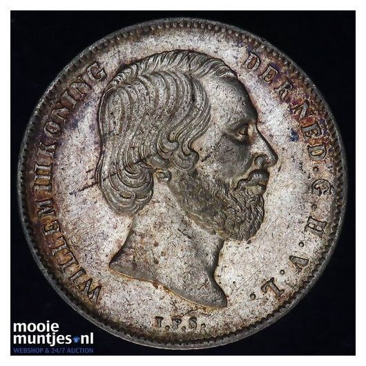 ½ gulden - Willem III - 1861 (kant B)