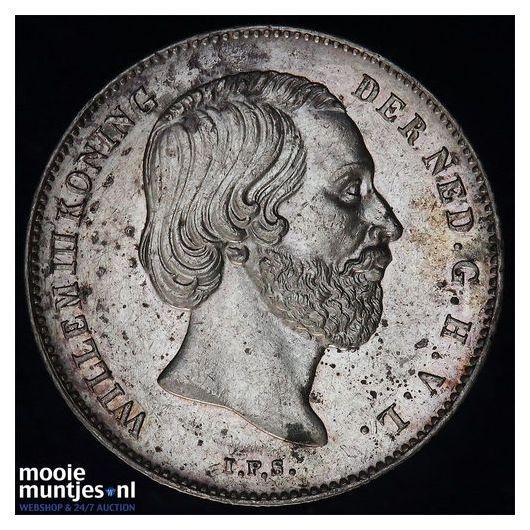 ½ gulden - Willem III - 1861 (kant B)