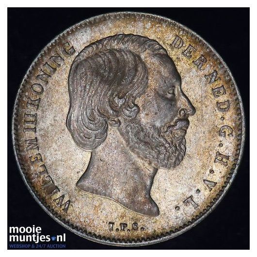 ½ gulden - Willem III - 1861 (kant B)