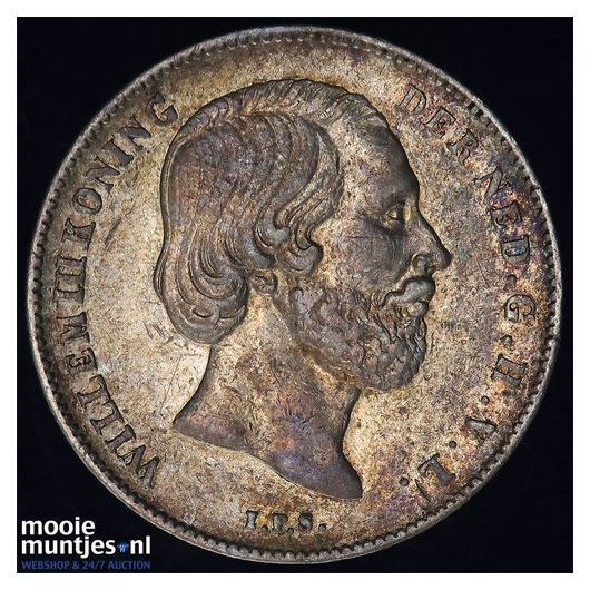 ½ gulden - Willem III - 1861 (kant B)