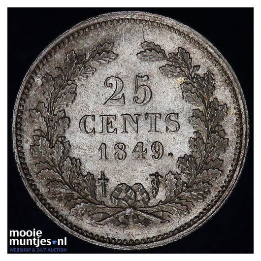 25 cent - Willem I - 1823 over 22 (kant A)