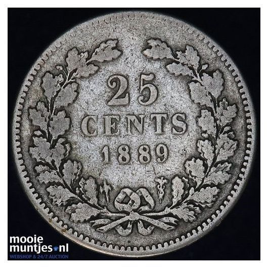 25 cent - Willem I - 1823 over 22 (kant A)