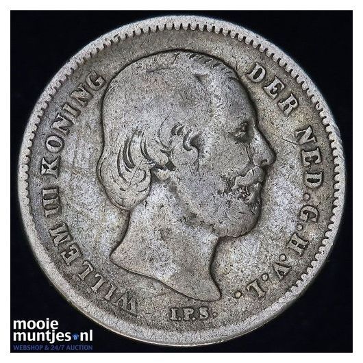 25 cent - Willem I - 1823 over 22 (kant B)