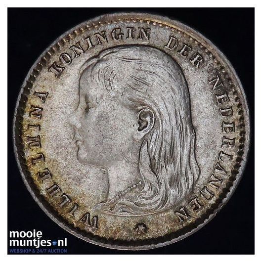 10 cent - Wilhelmina - 1893 (kant B)