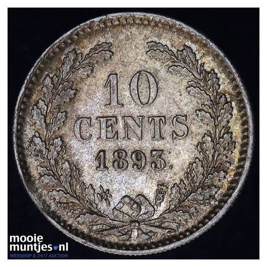 10 cent - Wilhelmina - 1893 (kant A)