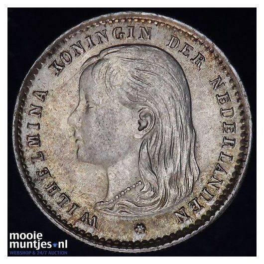 10 cent - Wilhelmina - 1893 (kant B)