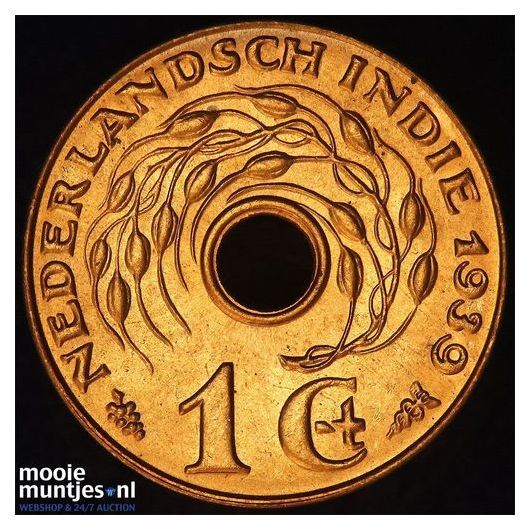 Nederlands-Indi&euml; - 1 cent - 1938 (kant A)