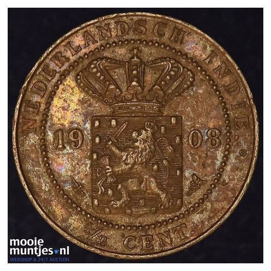 Nederlands-Indi&euml; - &frac12; cent - 1902 (kant A)