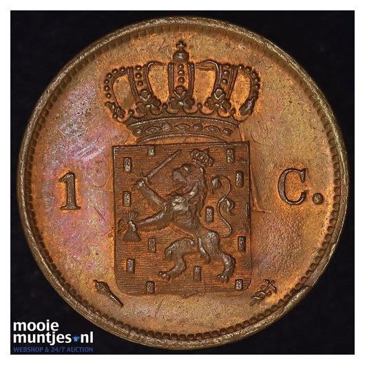 1 cent - Willem I - 1821 Utrecht (kant B)