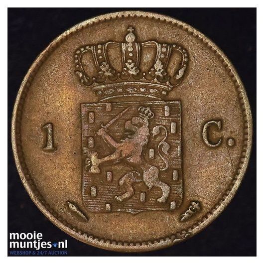 1 cent - Willem I - 1821 Utrecht (kant B)