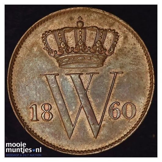 1 cent - Willem III - 18 (kant A)
