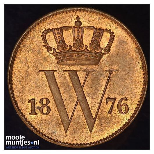 1 cent - Willem III - 18 (kant A)