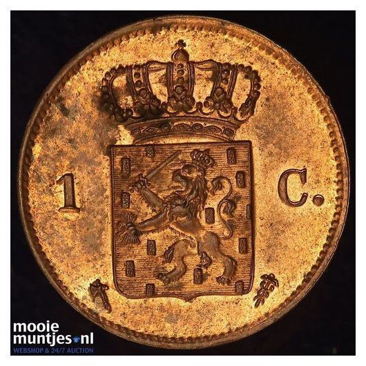 1 cent - Willem III - 18 (kant B)