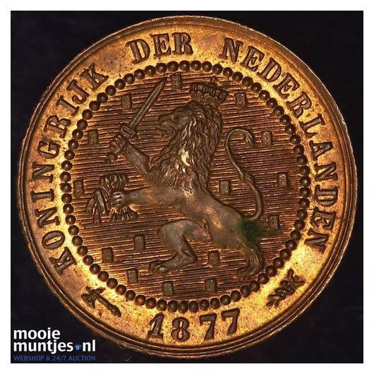 1 cent - Willem III - 18 (kant A)