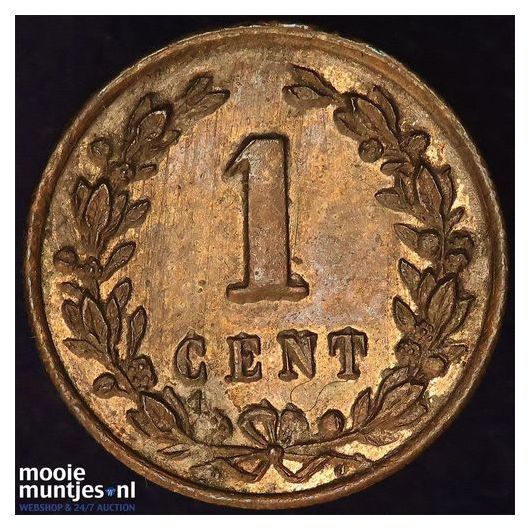 1 cent - Willem III - 18 (kant B)