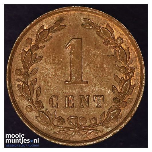 1 cent - Willem III - 18 (kant B)