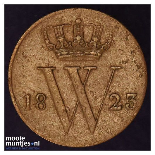 &frac12; cent - Willem I - 1821 Utrecht (kant A)