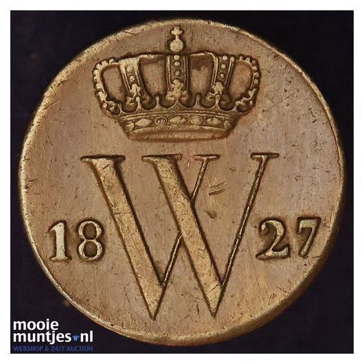 &frac12; cent - Willem I - 1821 Utrecht (kant A)