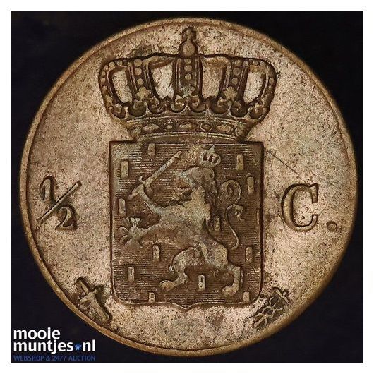 &frac12; cent - Willem III - 1876 (kant B)