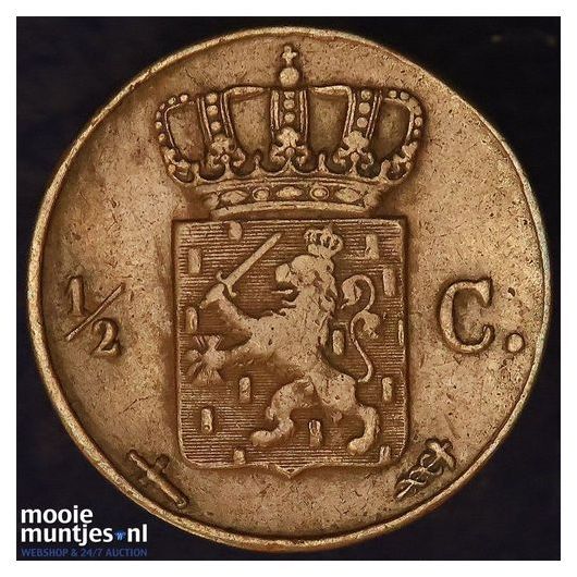 &frac12; cent - Willem III - 1876 (kant B)