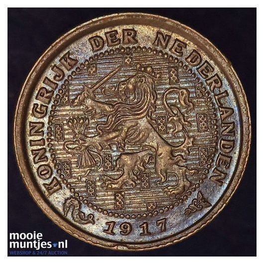 ½ cent - Wilhelmina - 1917 (kant A)