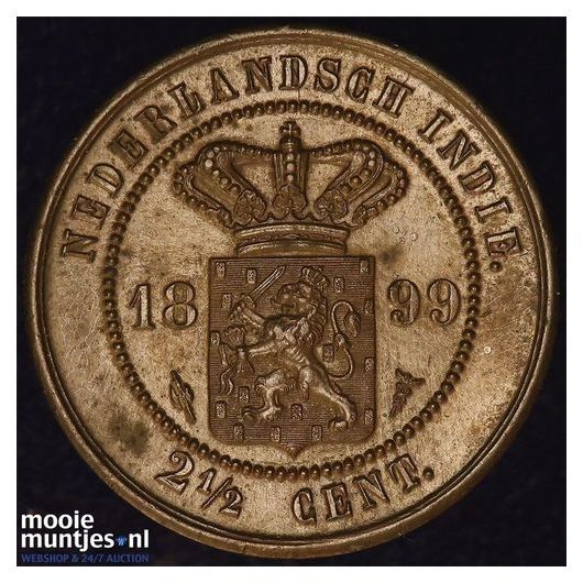 Nederlands-Indi&euml; - 2&frac12; cent - 1857 (kant A)