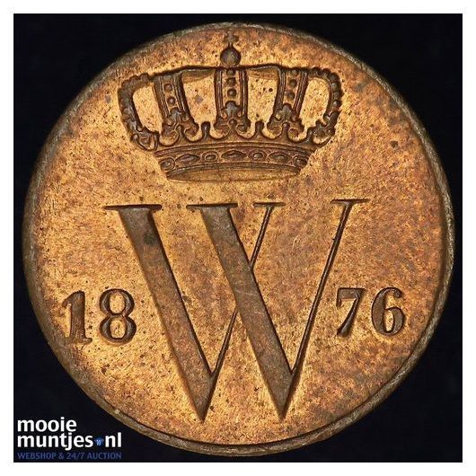 &frac12; cent - Willem III - 1876 (kant A)
