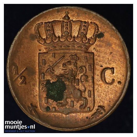 &frac12; cent - Willem III - 1876 (kant B)
