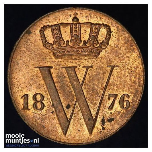 &frac12; cent - Willem III - 1876 (kant A)