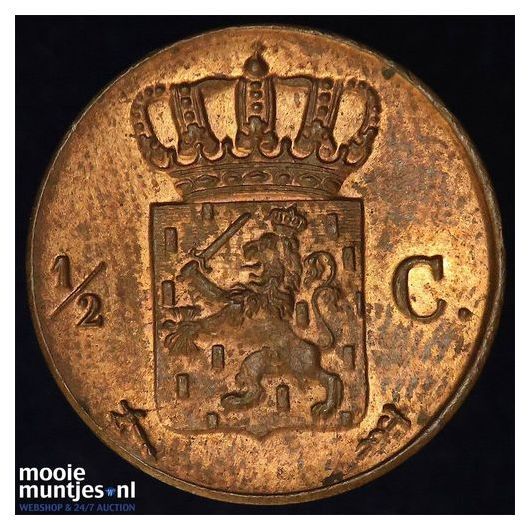 &frac12; cent - Willem III - 1876 (kant B)