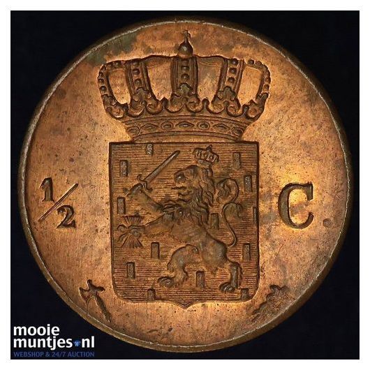 &frac12; cent - Willem III - 1876 (kant B)