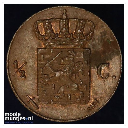 &frac12; cent - Willem III - 1876 (kant B)