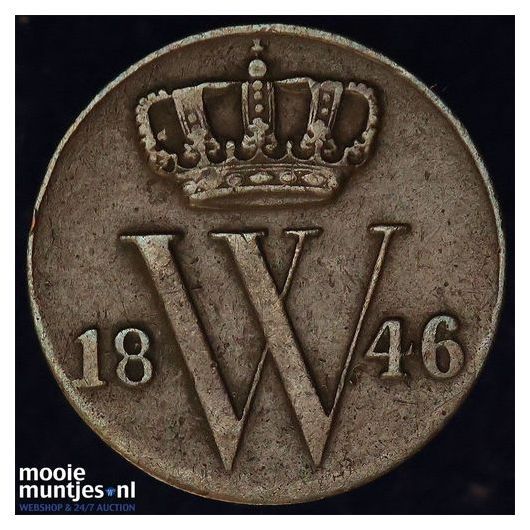 &frac12; cent - Willem III - 1876 (kant A)