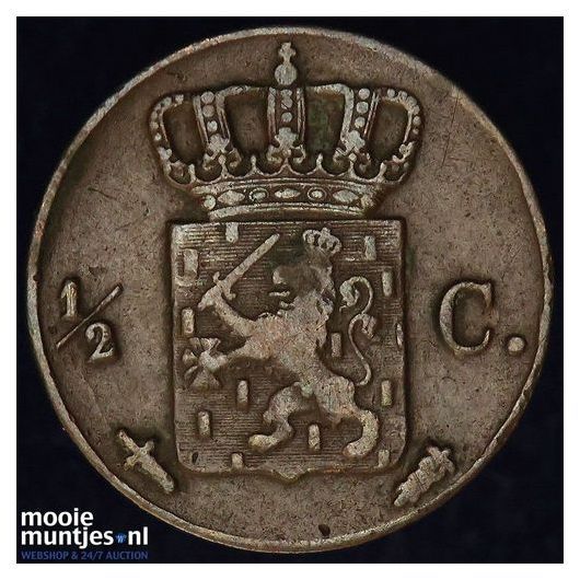 &frac12; cent - Willem III - 1876 (kant B)