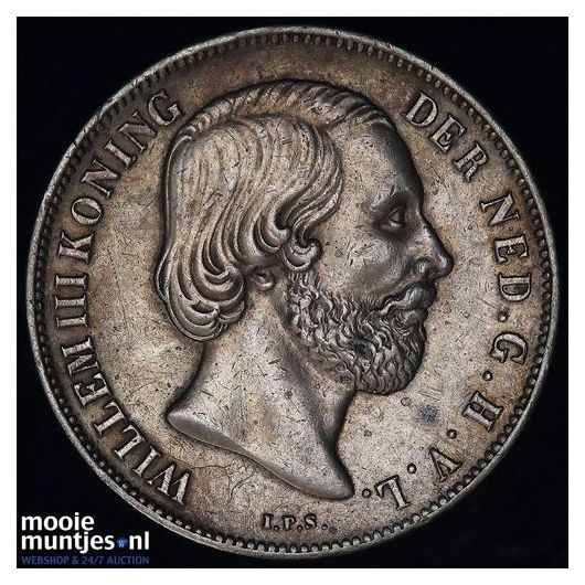 1 gulden - Willem III - 1865 (kant B)